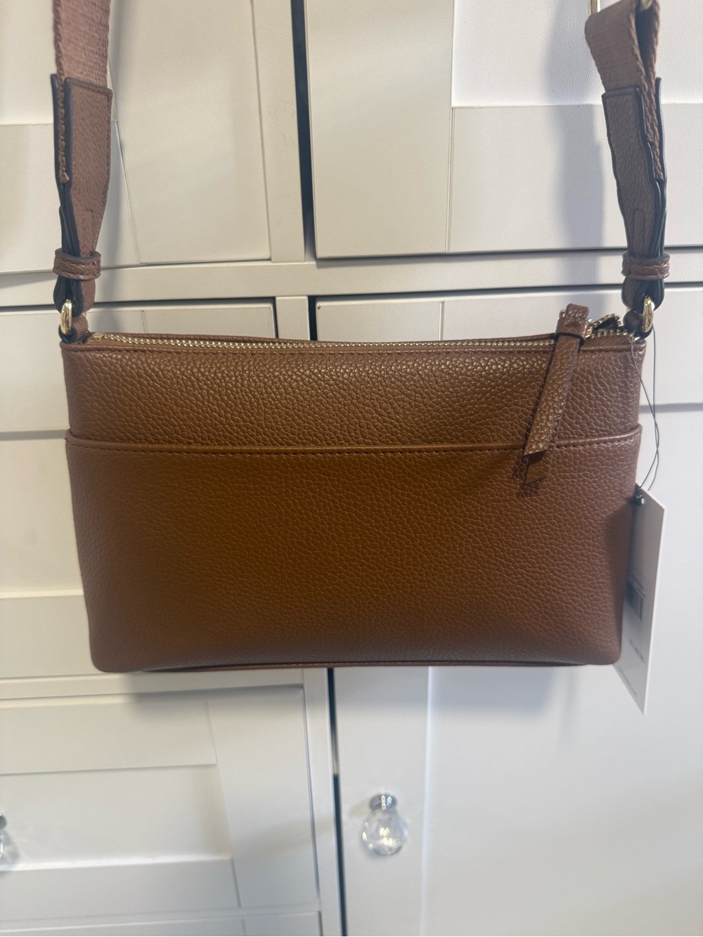 Calvin Klein Crossbody Bag Brown NWT Adjustable Strap Shoulder Purse - Picture 5 of 8